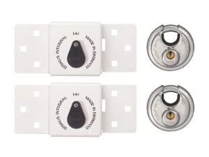 141/200 DISKUS INTEGRAL VAN LOCK WHITE & 26/70MM DISKUS PADL