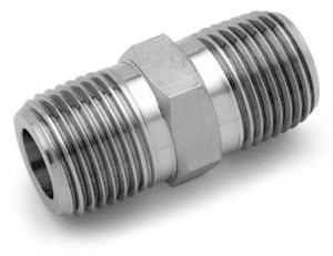 Ham-Let® Pipeline stainless steel hex nipple BSPT to BSPT 