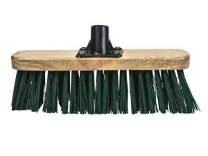 BROOM HEAD STIFF GREEN 300MM (12IN) THREADED SOCKET
