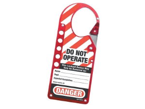 SNAP-ON HASP LOCKOUT LABELLED