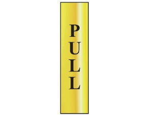 Scan® Safety & Workwear Products Pull Vertical Sign (50 x 200mm)