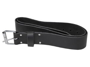 HEAVY-DUTY LEATHER BELT BLACK