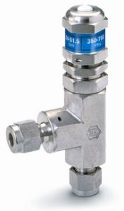 Ham-Let® H-900HP relief valve with 1/4 OD, Let-Lok® connections and CE certificate