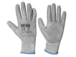 Scan® Safety & Workwear Products Grey PU Coated Cut 3 Gloves