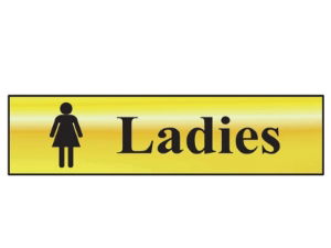 Scan® Safety & Workwear Products Sign: Ladies Bathroom