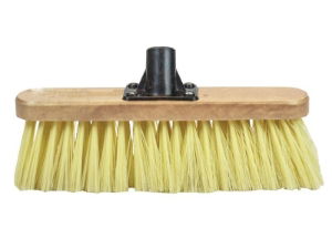 BROOM HEAD SOFT CREAM PVC BRISTLE 300MM (12IN) THREADED SOCK