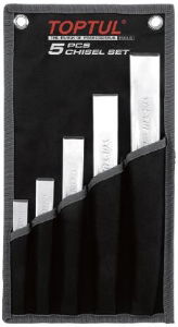 Toptul® 5 Piece Ribbed Flat Chisel Set 